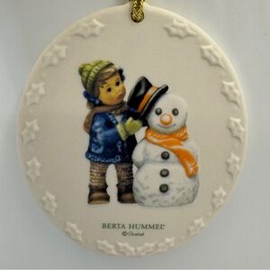 Vintage 2002 Berta Hummel Christmas Ornament Perfect‎ Fit F1155-1 Goebel Snowman